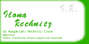 ilona rechnitz business card